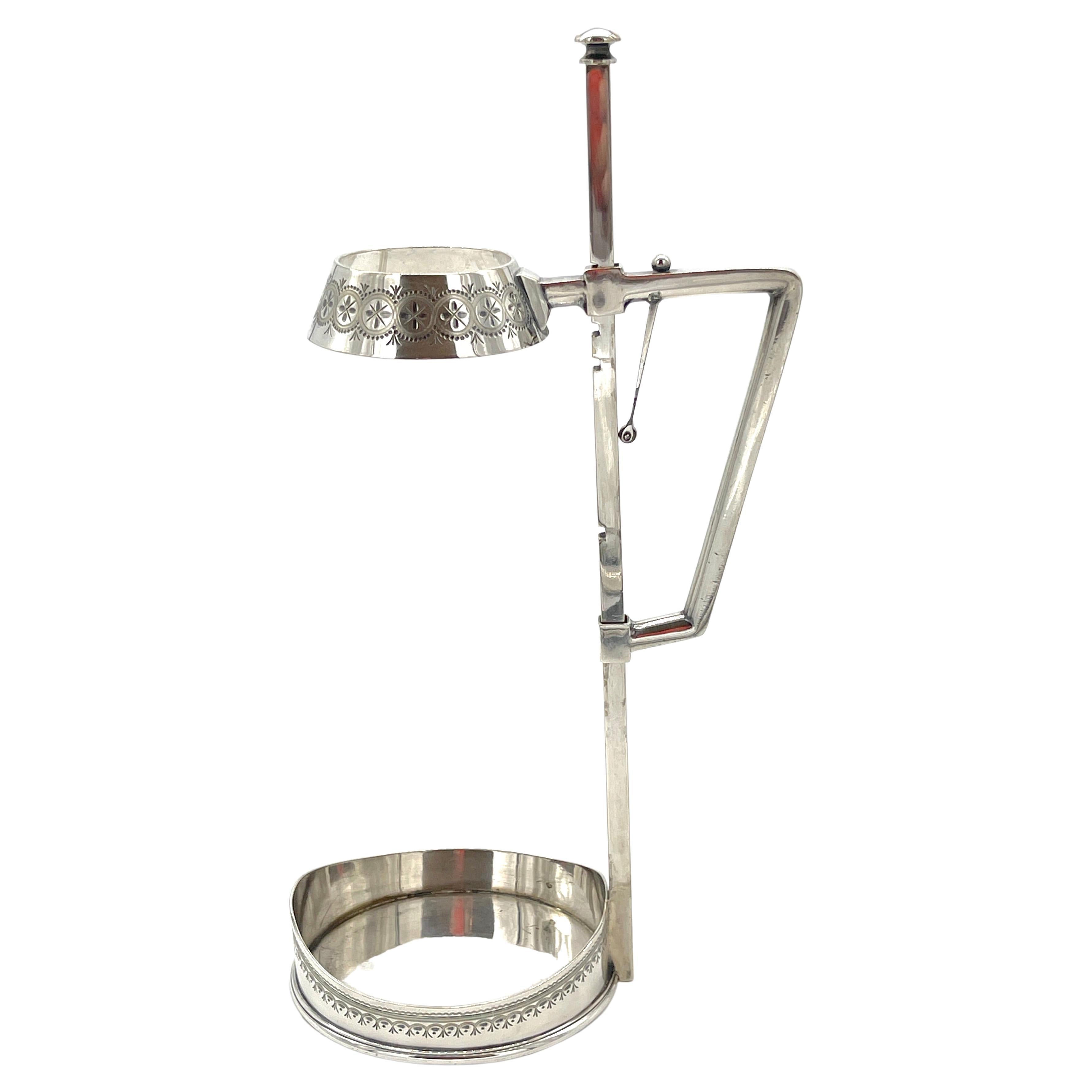 Silver-Plated Adjustable Wine Caddy by Mappin & Webb, England, Circa 1900–1910