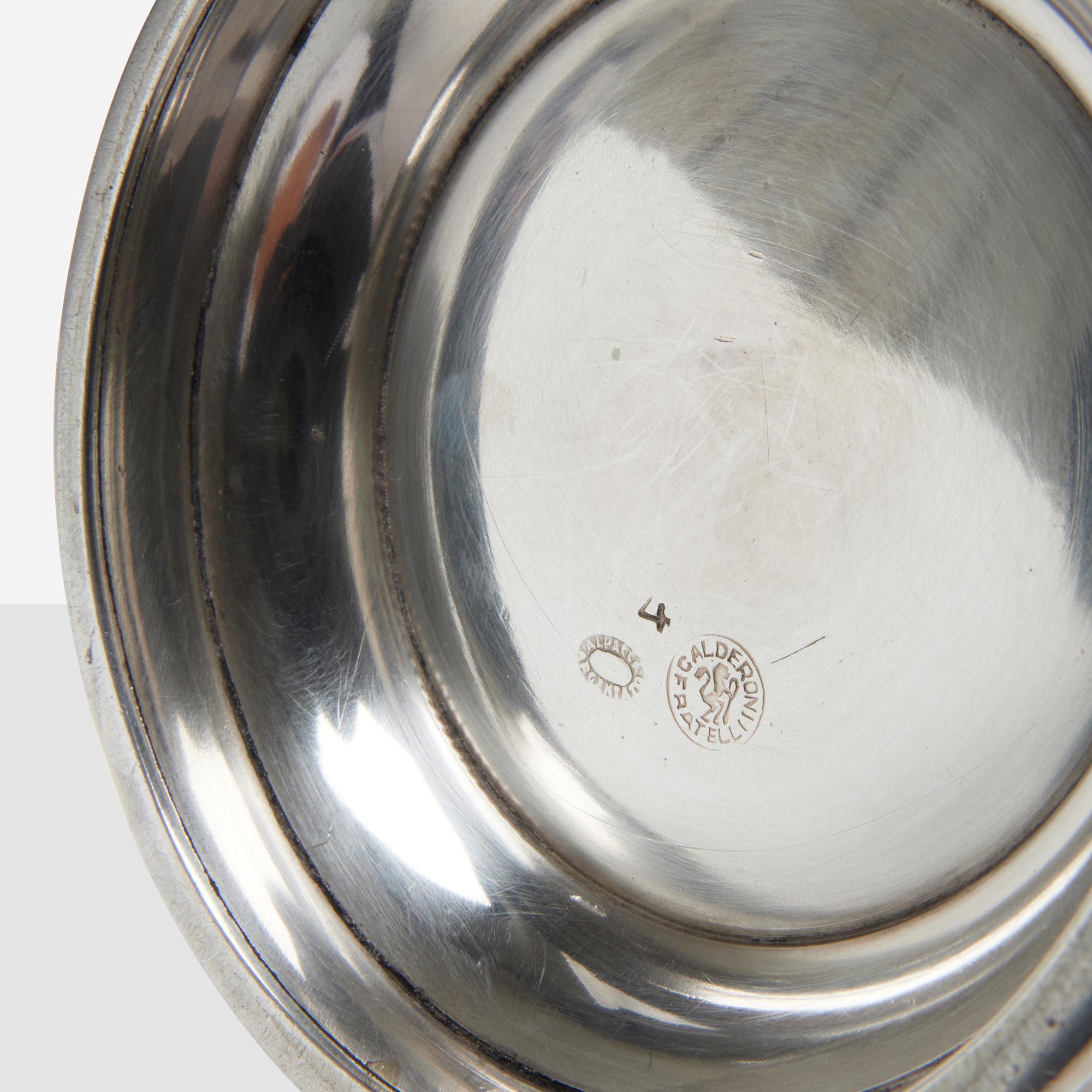 Versilberte Alpacca Zuckerdose und Milchkännchen von Gio Ponti für Fratelli Calderoni im Angebot 7