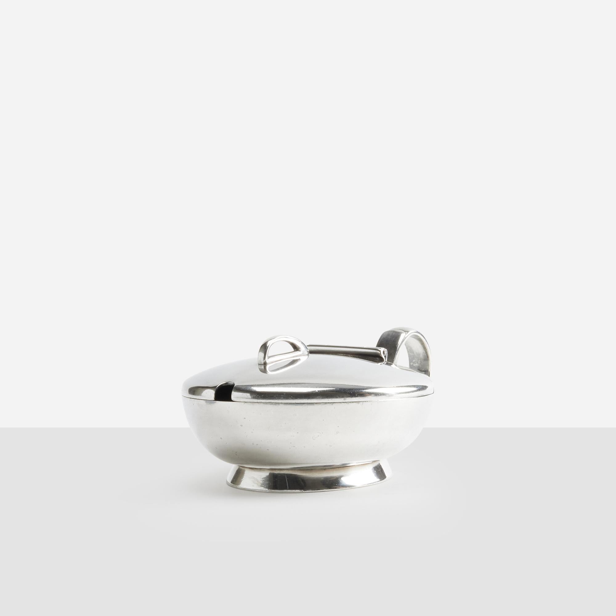 Versilberte Alpacca Zuckerdose und Milchkännchen von Gio Ponti für Fratelli Calderoni im Angebot 2