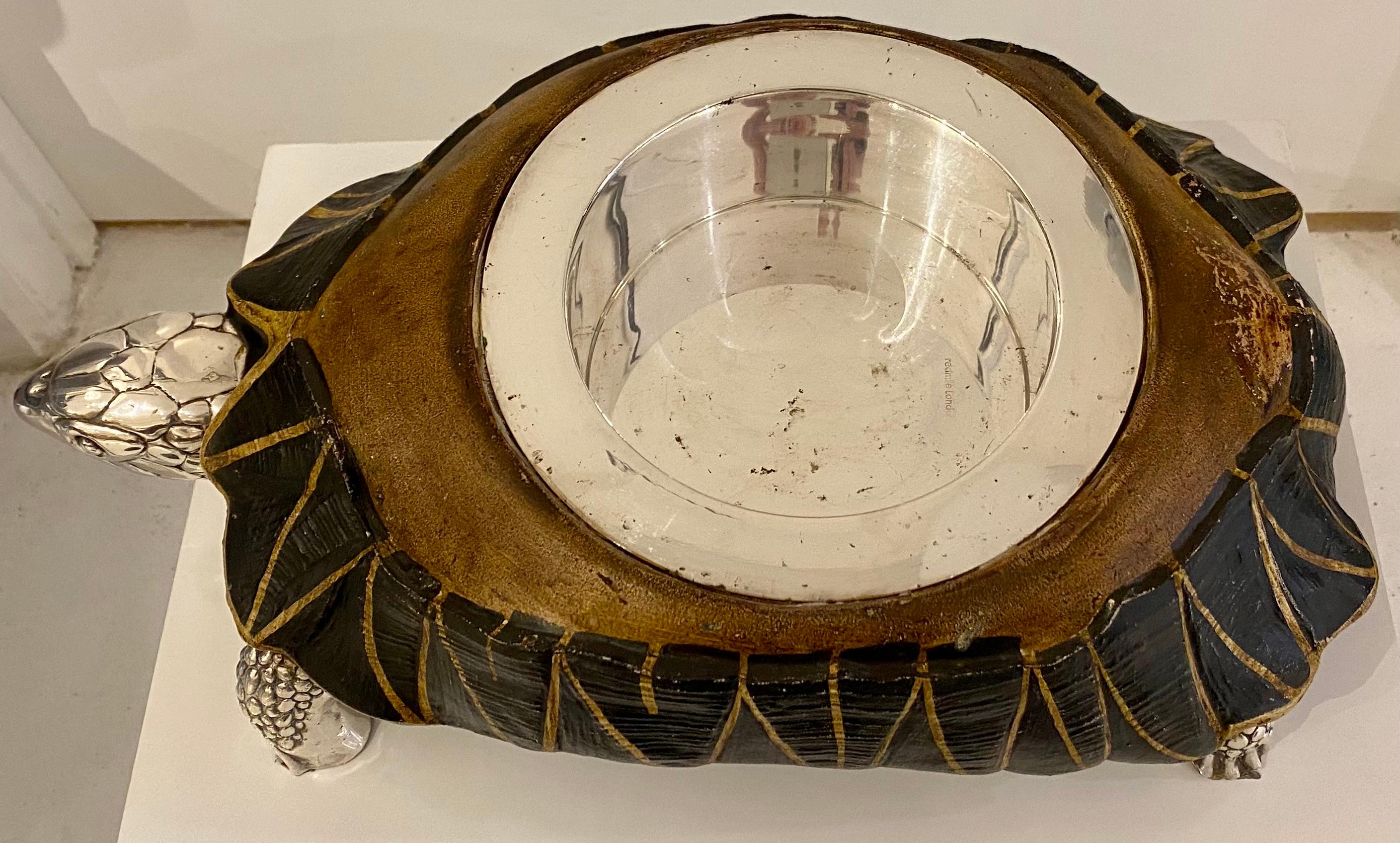 Silver Plated and Cast Resin Turtle Form Bowl by Antony Redmile 2