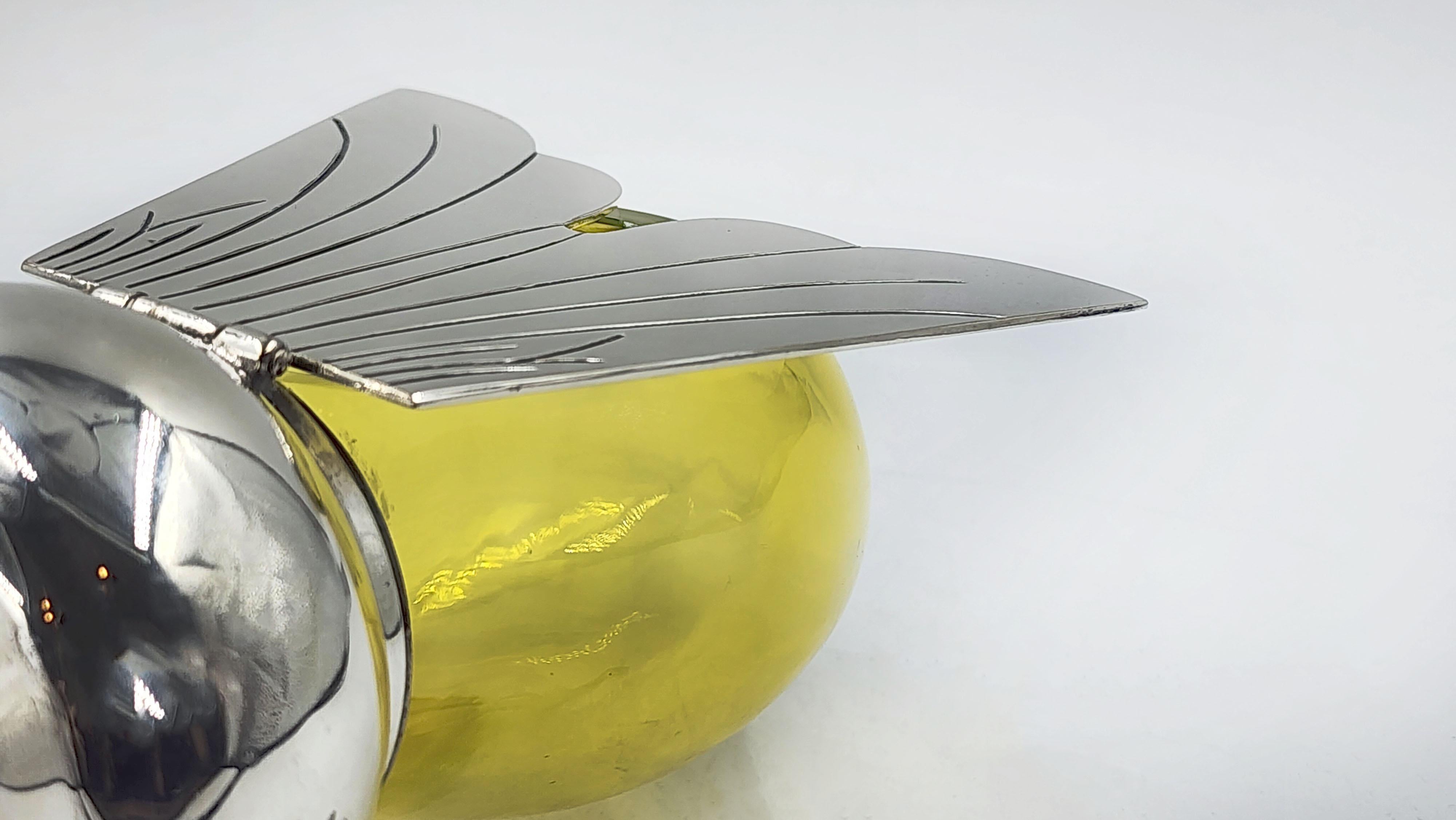 Abeja de plata y cristal de Mappin & Webb, Inglaterra, hacia 1900 Art Nouveau en venta