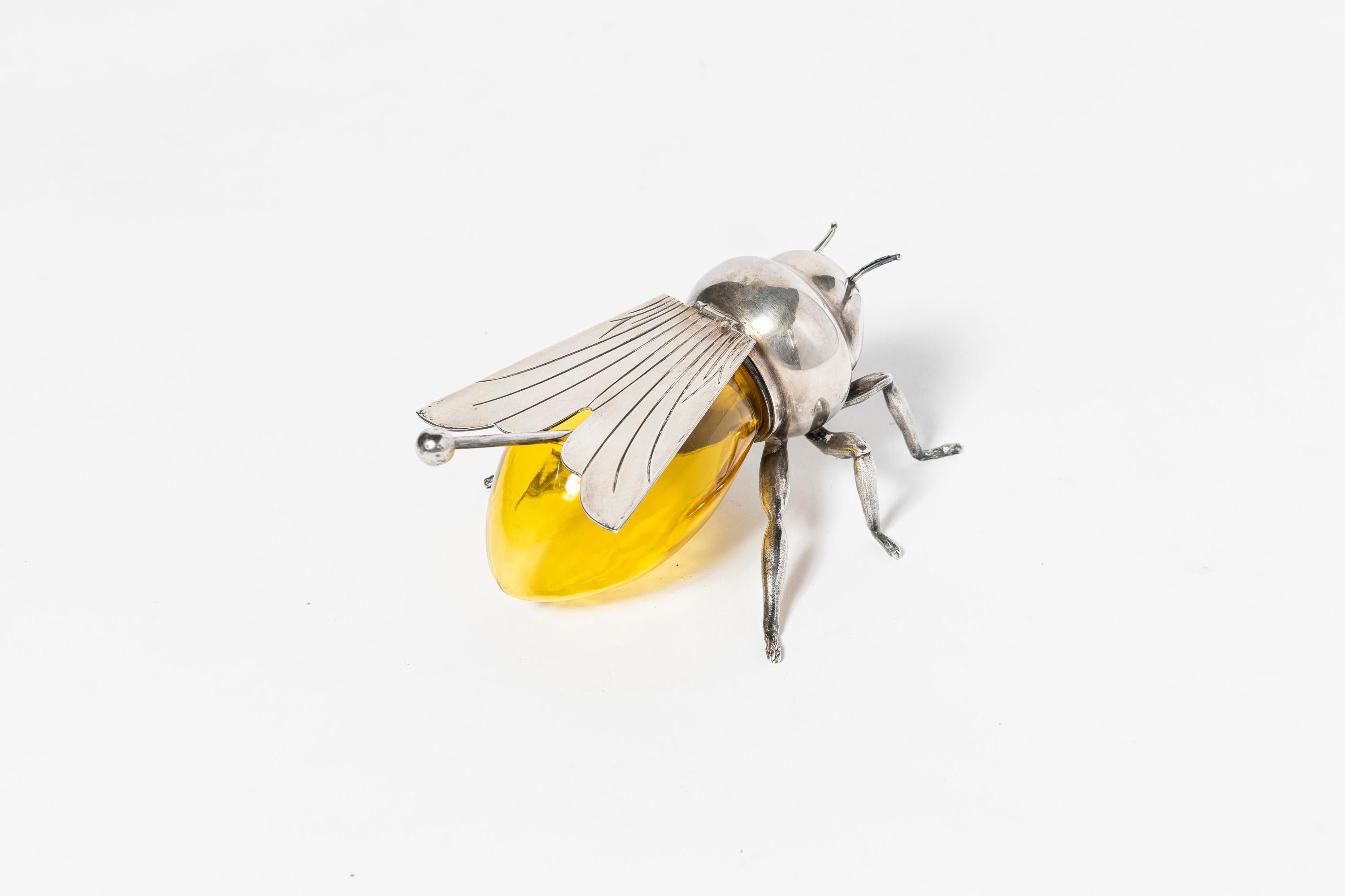 Art Nouveau Ape in argento placcato e vetro di Mappin & Webb, Inghilterra, circa 1900 in vendita