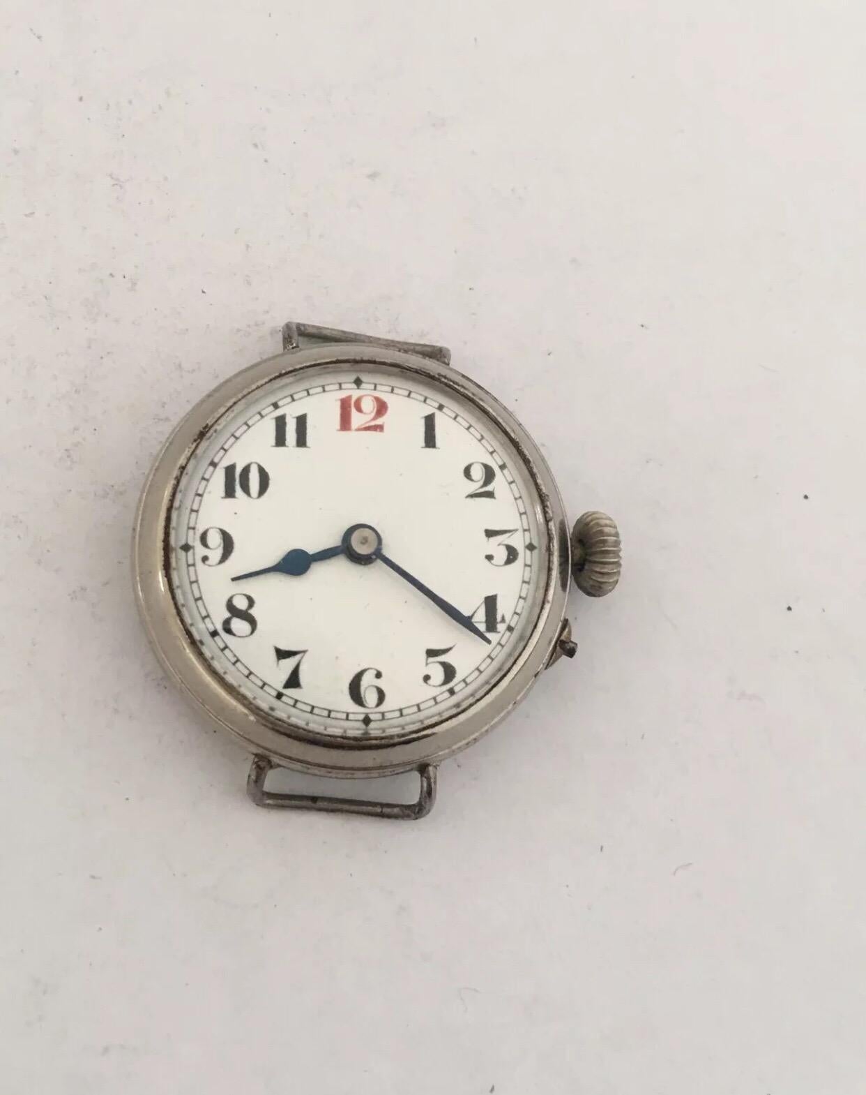 Silver Plated Antique Trench Watch 6