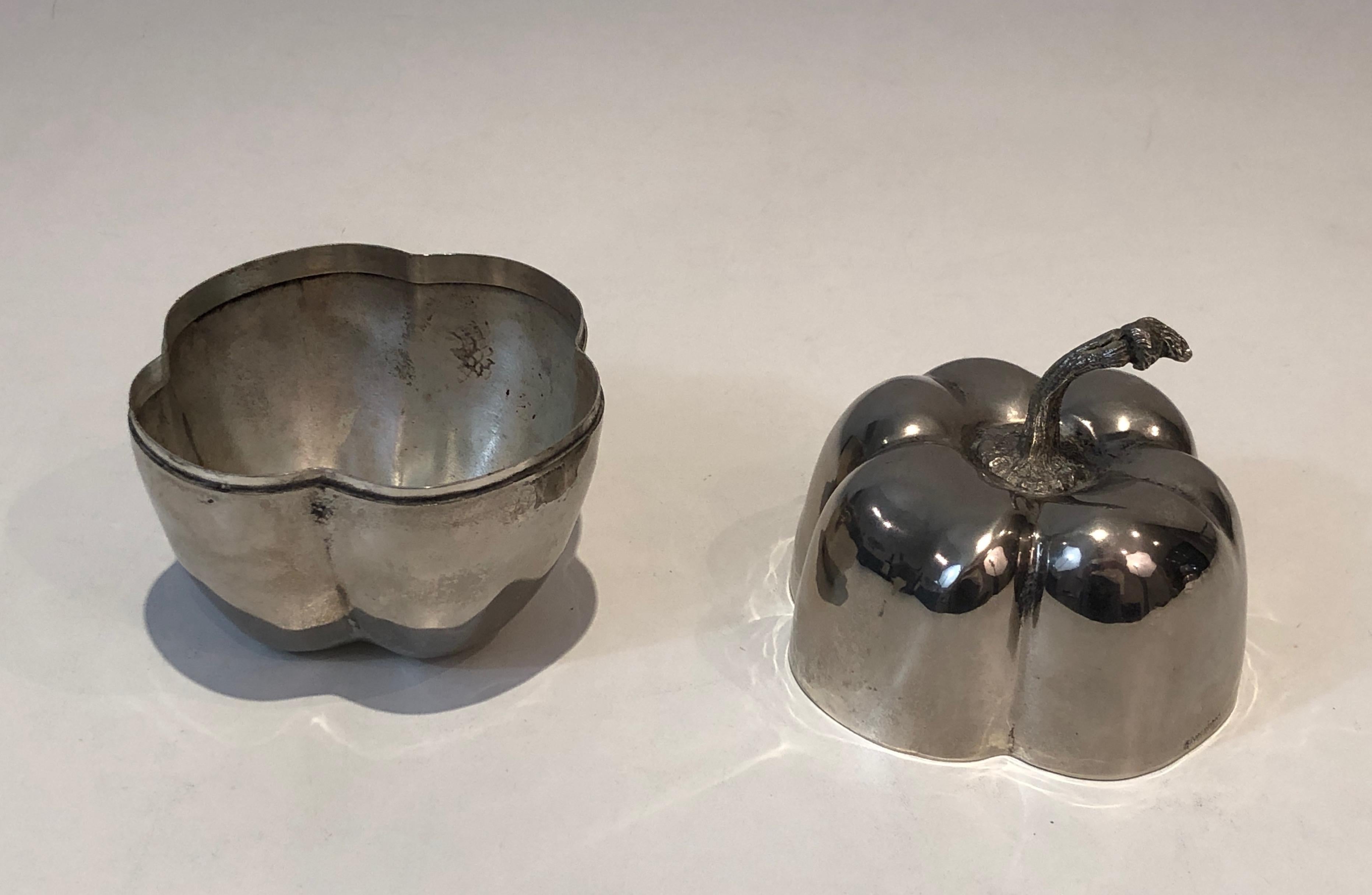 Silver Plated Bell Pepper Ice Bucket, French, Circa 1970 For Sale 2