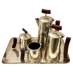 Silver-Plated Art Deco Coffee & Tea Set