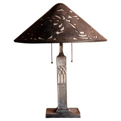 Lampada Art Deco placcata d'argento