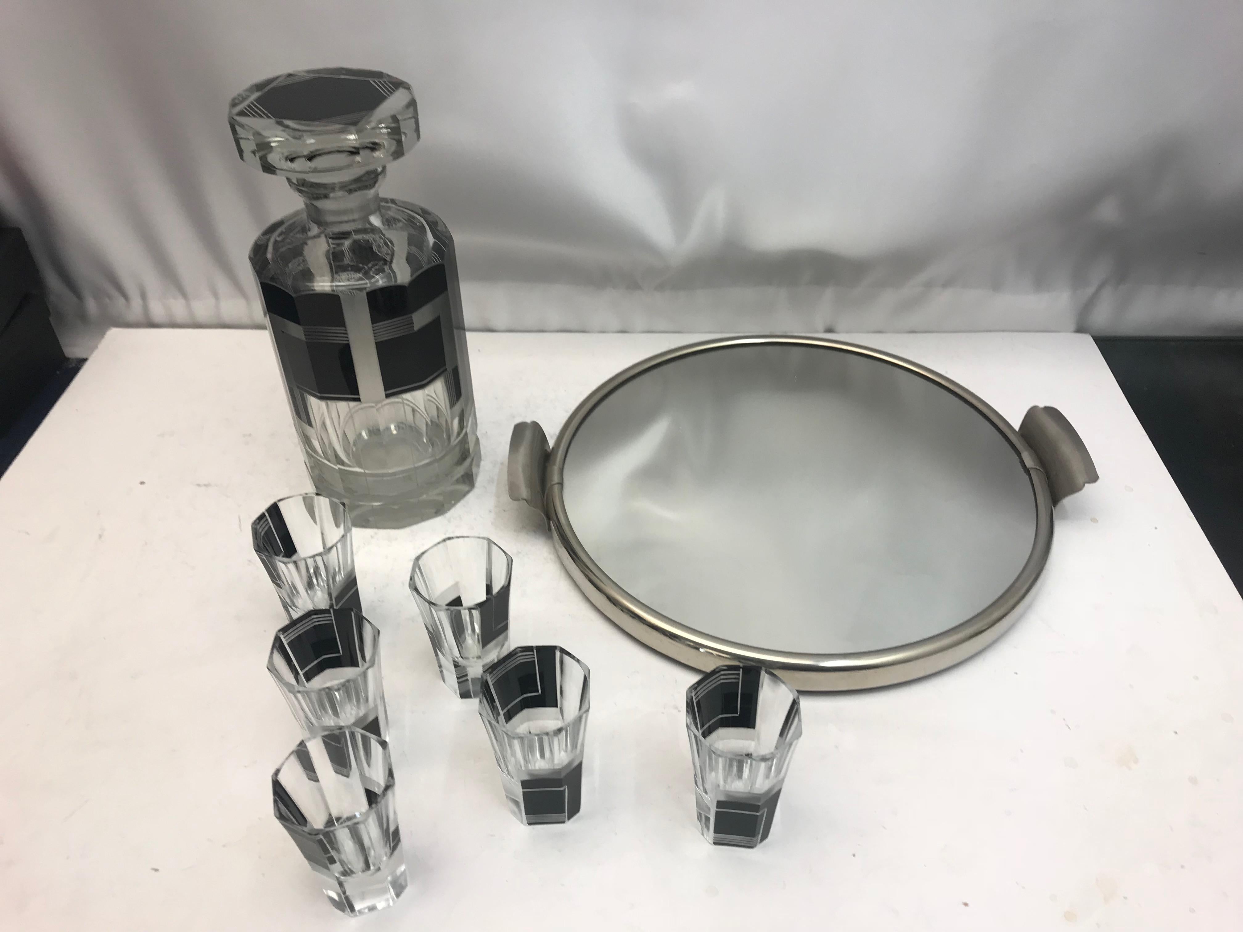 Silver Plated Art Deco Style Drinking Set In Good Condition In London, London