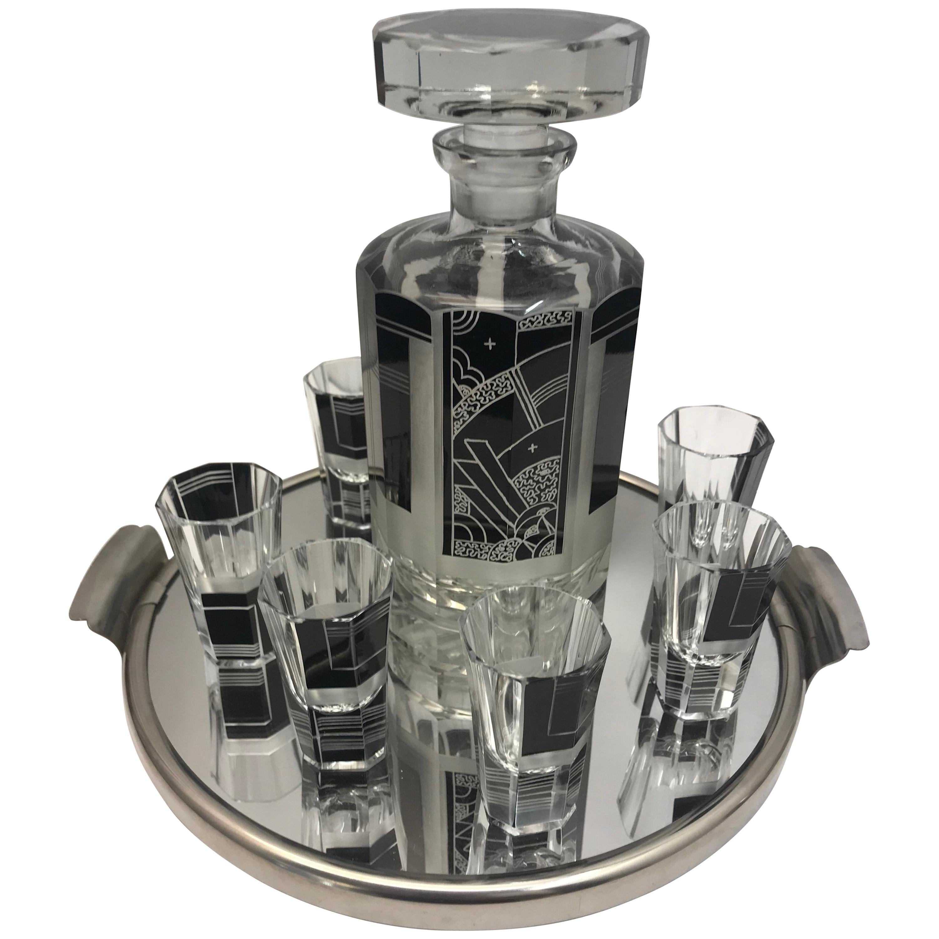 Silver Plated Art Deco Style Drinking Set