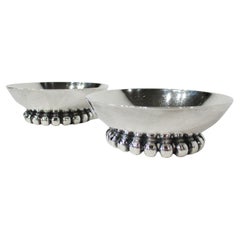 Silver Plated Ashtrays in the style of Jean Despres France