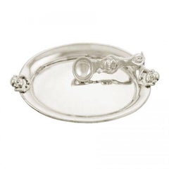 Silver Plated Baby Monkey Cup, Plate, and Spoon Set