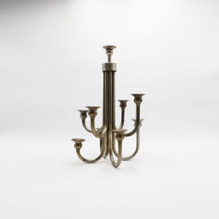 Silver Plated Bauhaus Style Candlestick