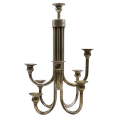 Silver Plated Bauhaus Style Candlestick