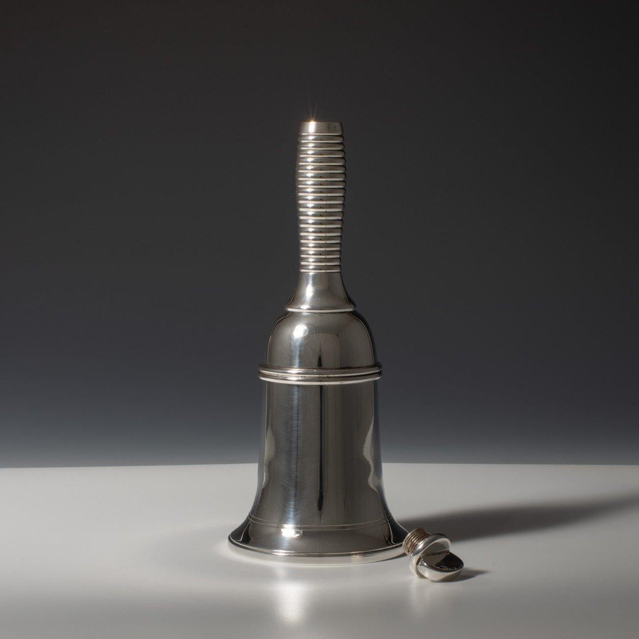 Italian Silver Plated Bell Cocktail Shaker, circa 1960