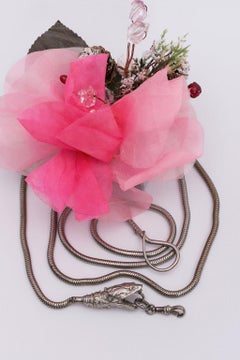 Silver Plated Belt Representing a Snake Head