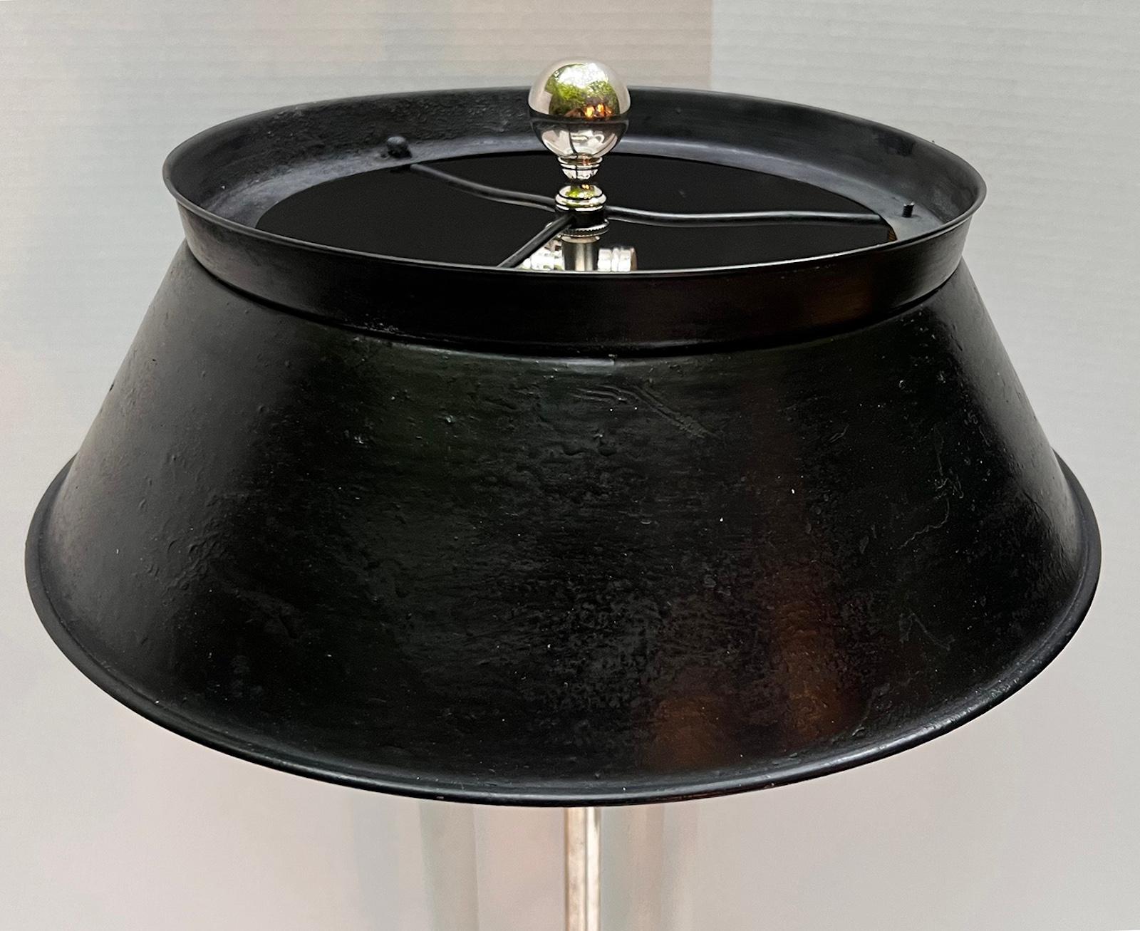 Mid-20th Century Silver Plated Boulliote Lamp  For Sale