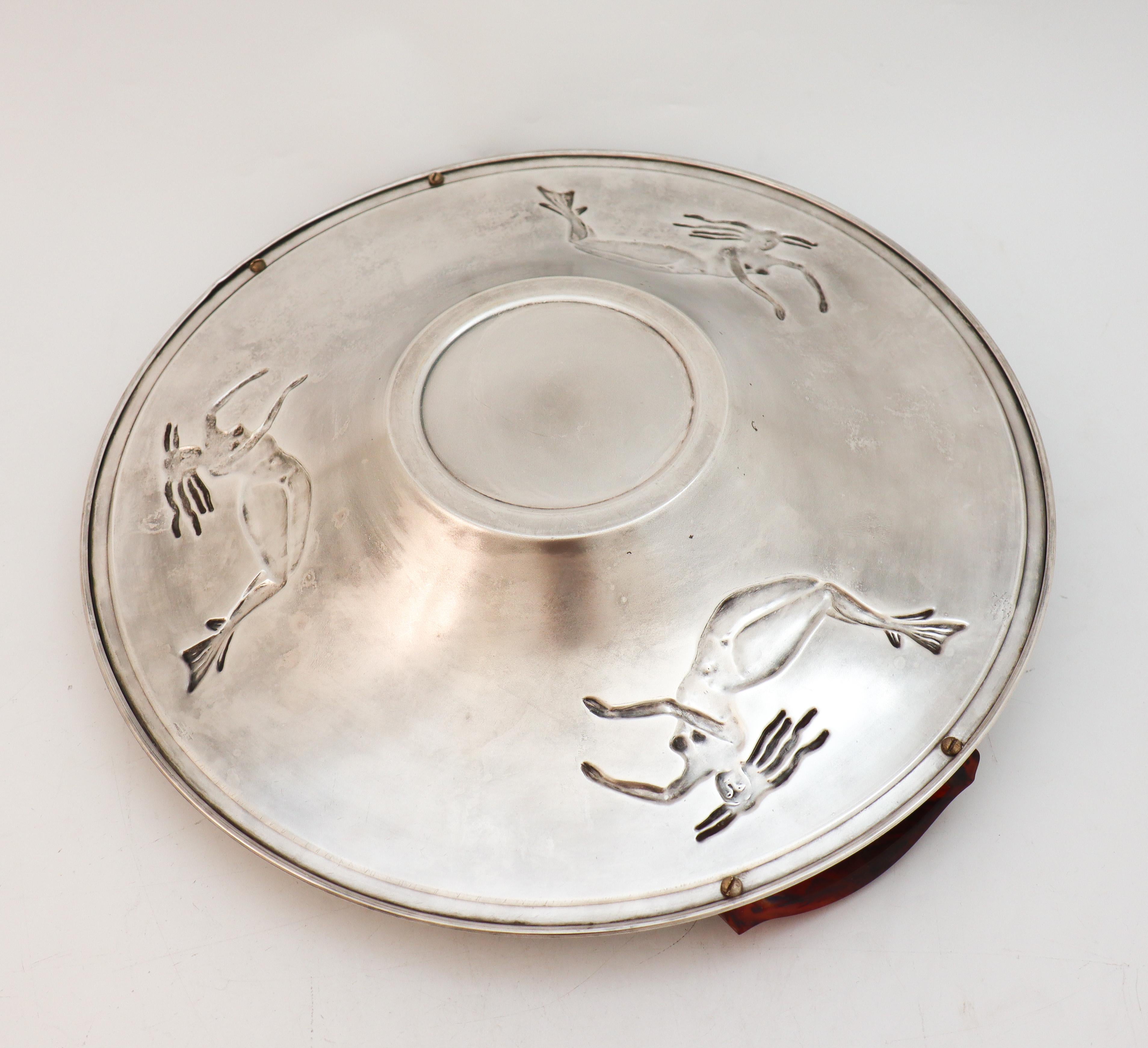 Silver Plated Bowl - Art Deco / Swedish Modern 1930-1940s - Mermaids For Sale 1