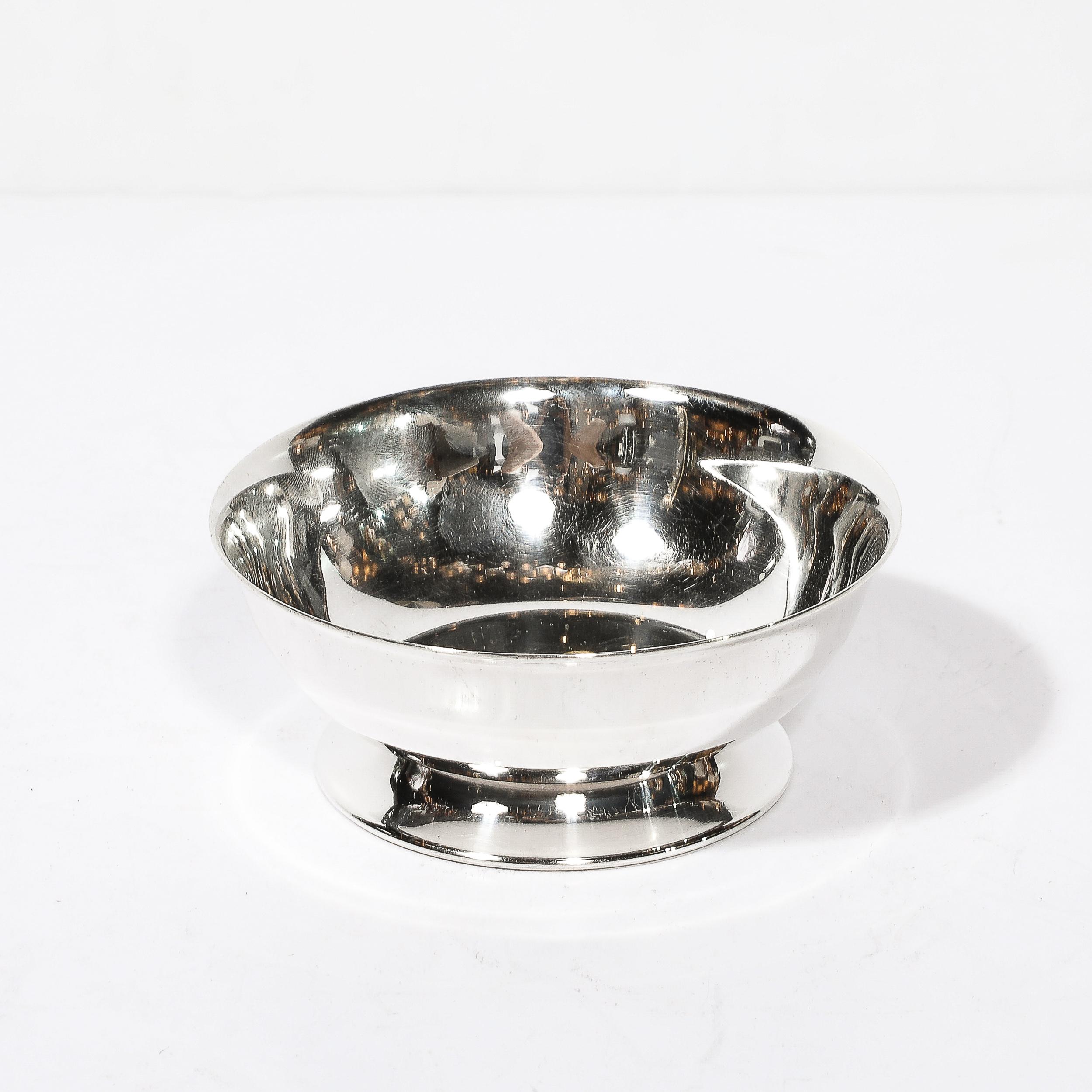 Mid-Century moderno Ciotola placcata in argento di D. A. Haber e Figlio NY in vendita
