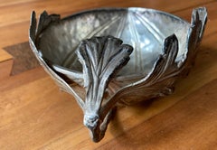 Cuenco plateado de Gabriella Crespi / Firmado