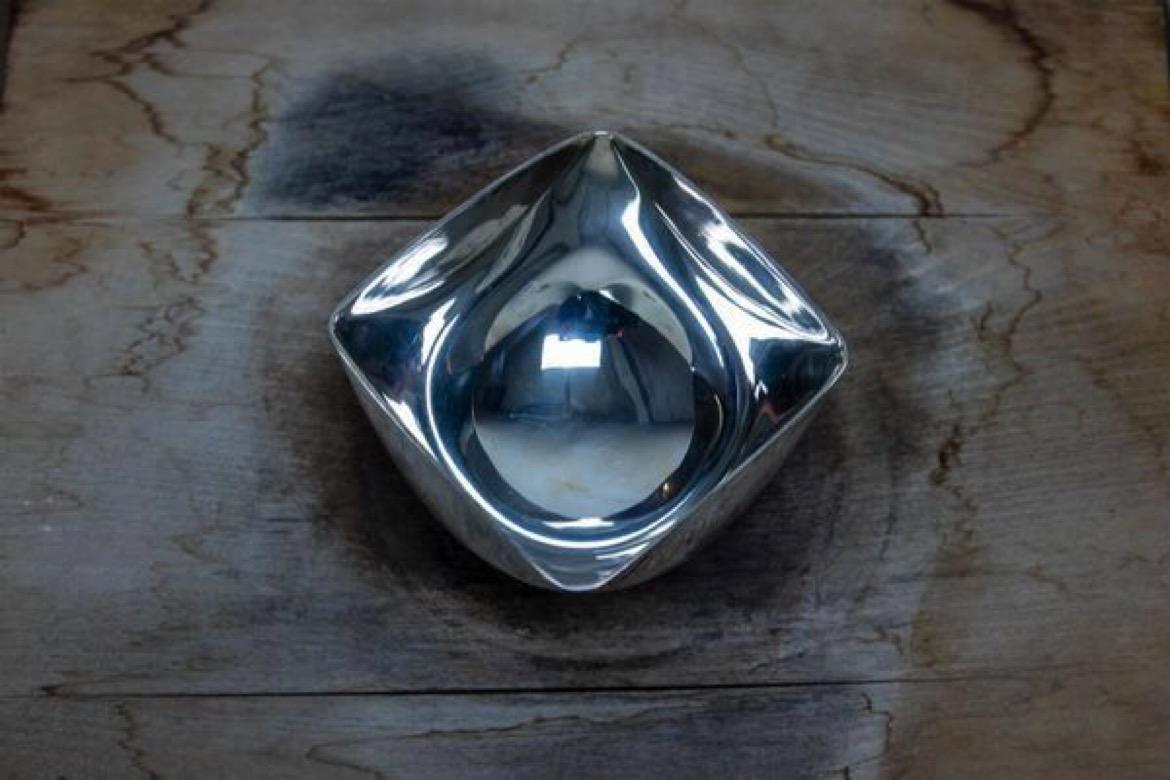 American Silver Plated Bowl by Ward Bennett Design, 1960s