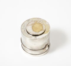 Silver Plated Brass, Round Horse Bit Decorated Box by Gucci, Italy, c. 1970