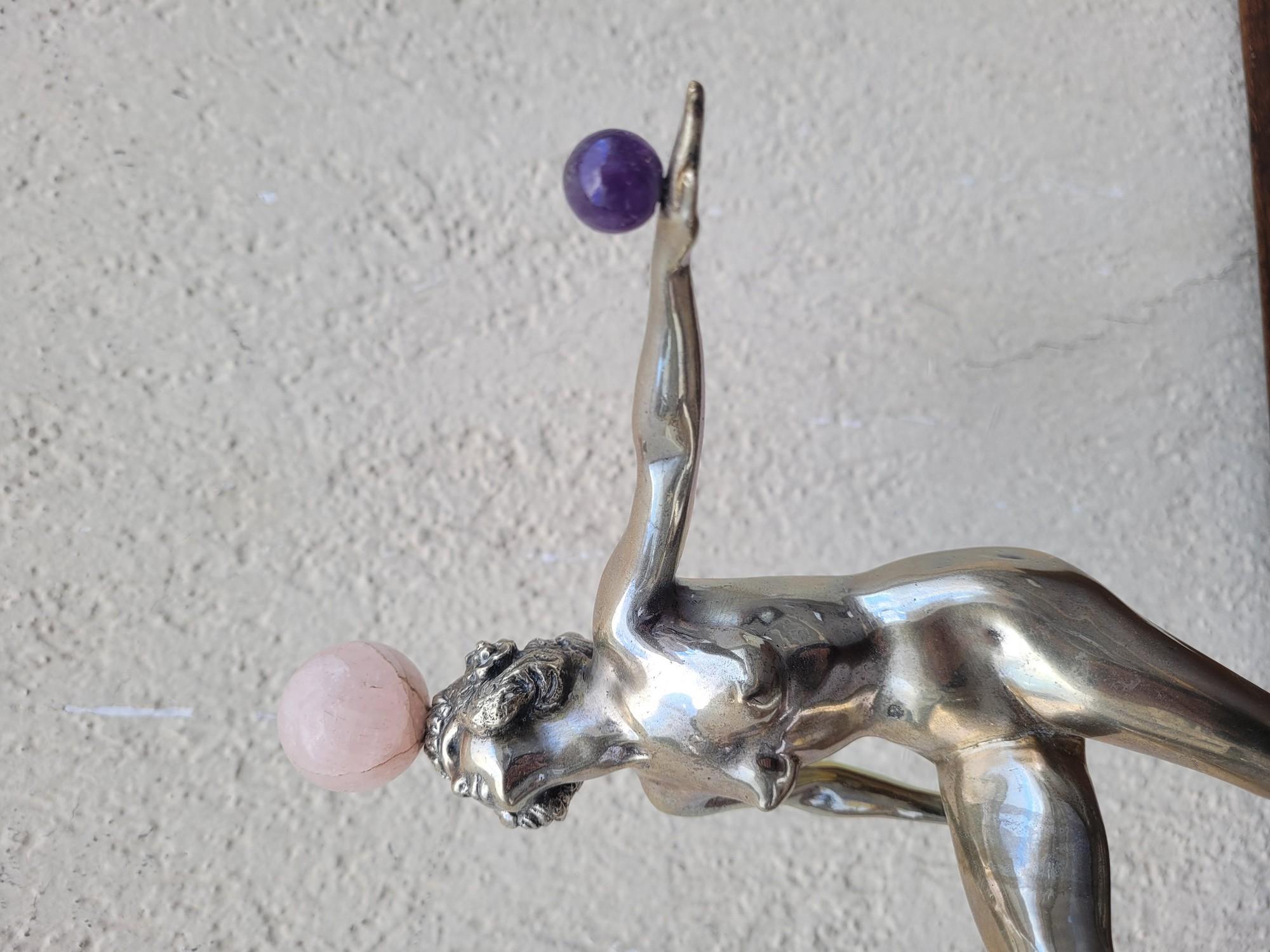 Ball and Ball in bronzo argentato, Art Déco, XX secolo in vendita 5