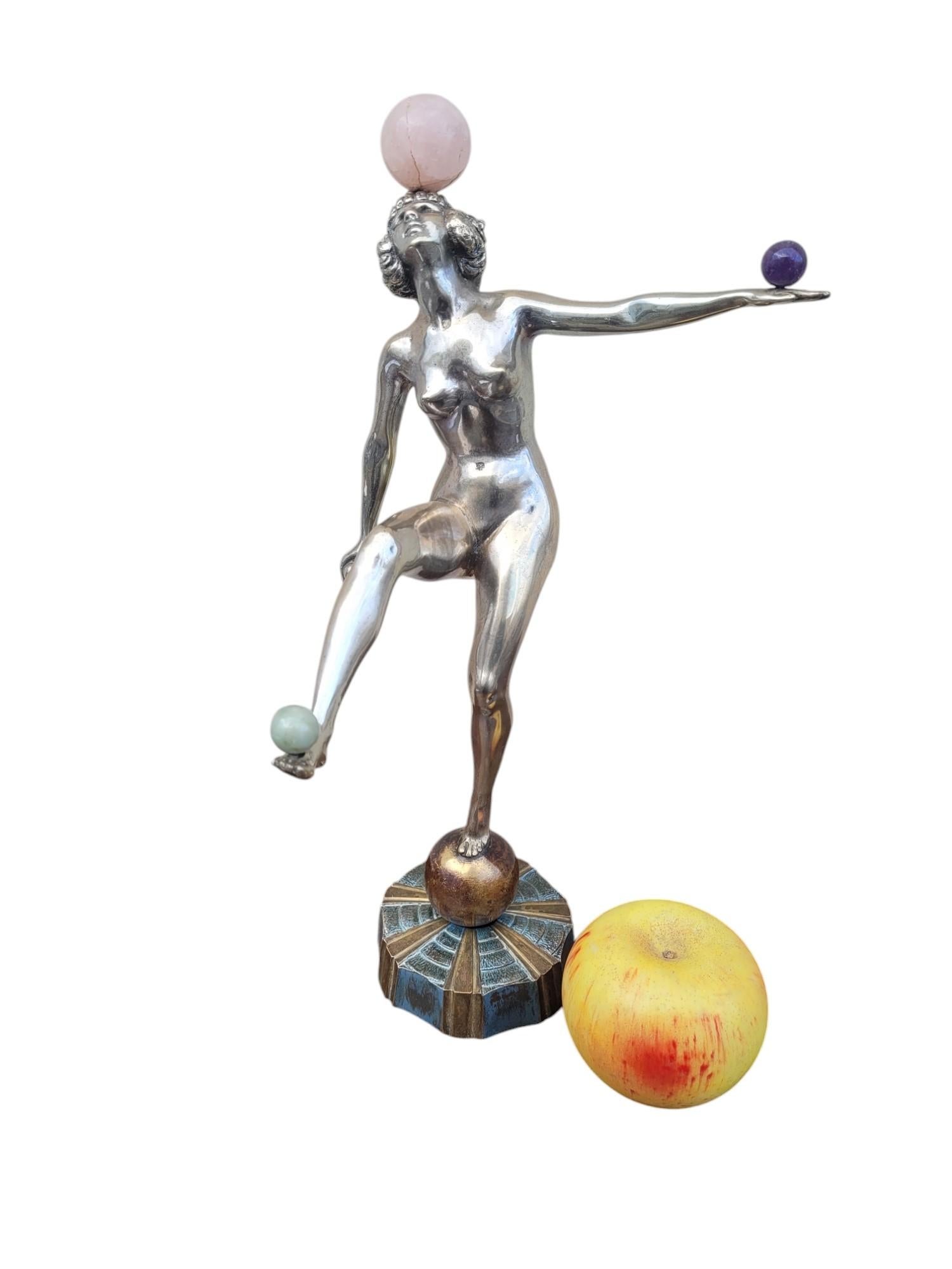 Ball and Ball in bronzo argentato, Art Déco, XX secolo in vendita 10