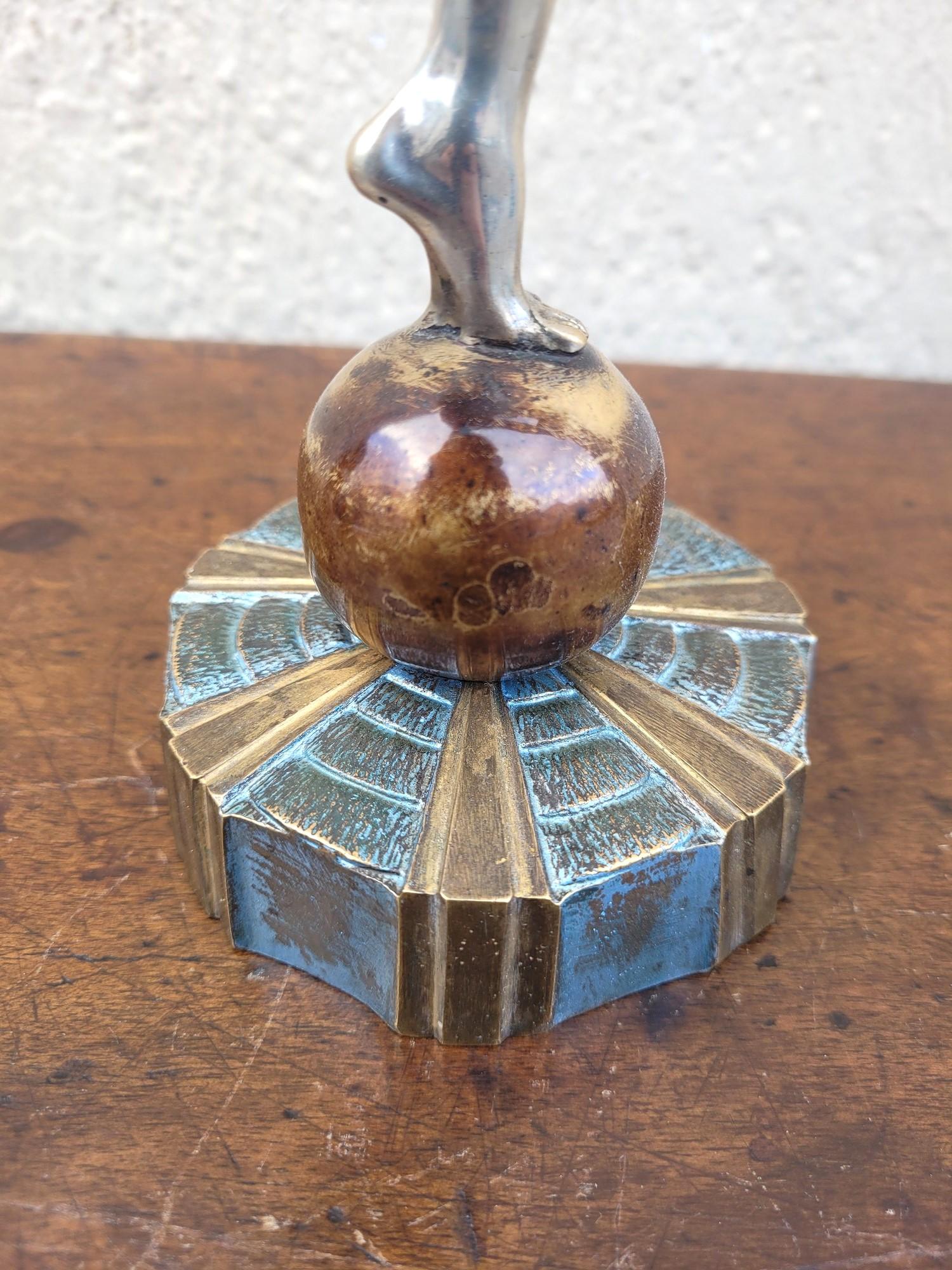 Bronzo Ball and Ball in bronzo argentato, Art Déco, XX secolo in vendita