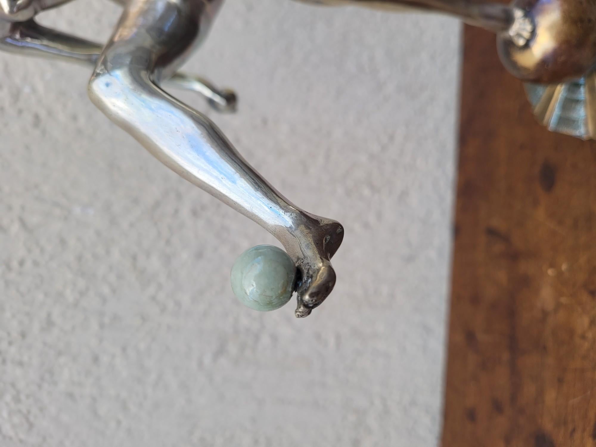 Ball and Ball in bronzo argentato, Art Déco, XX secolo in vendita 4