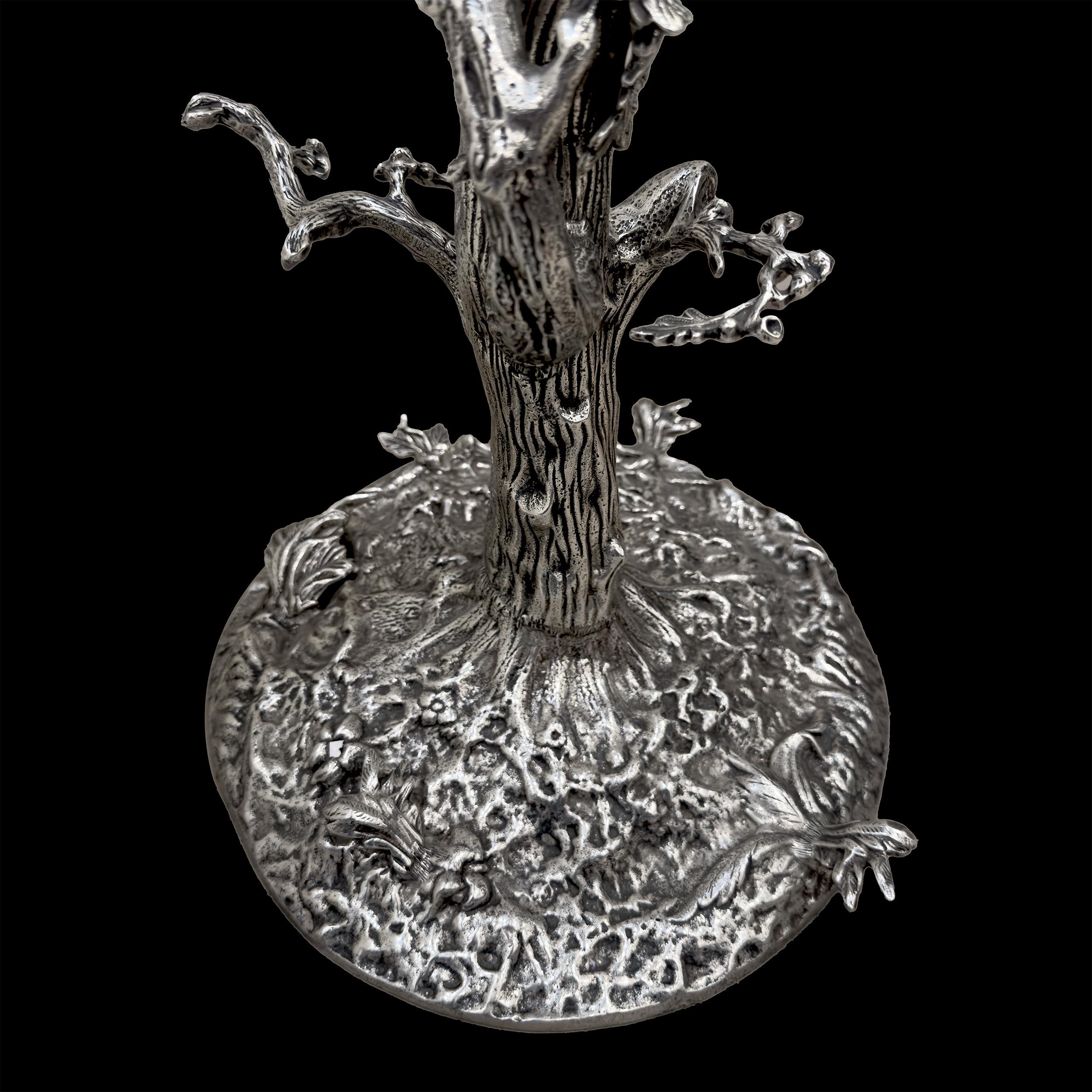 Francese Candelabro in bronzo argentato, ispirato al Vieux Christofle in vendita