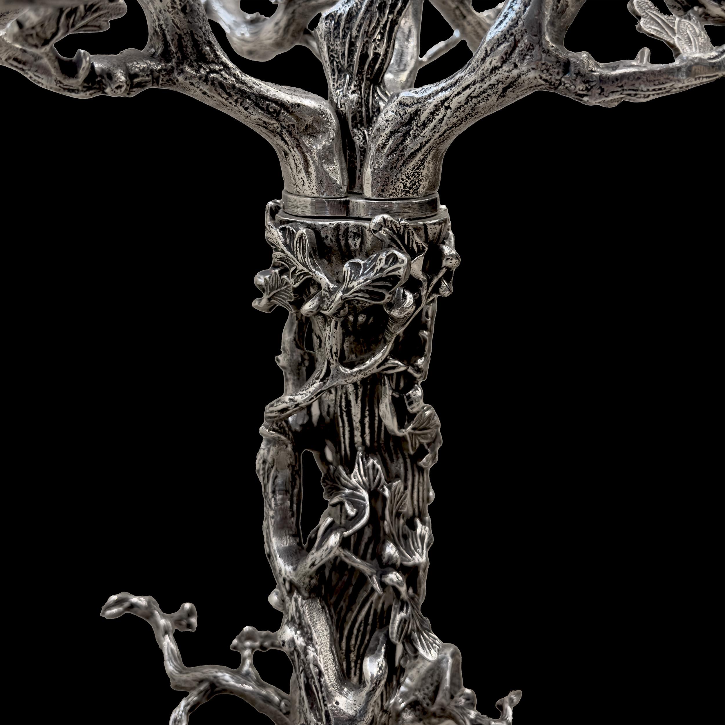 Stampato Candelabro in bronzo argentato, ispirato al Vieux Christofle in vendita