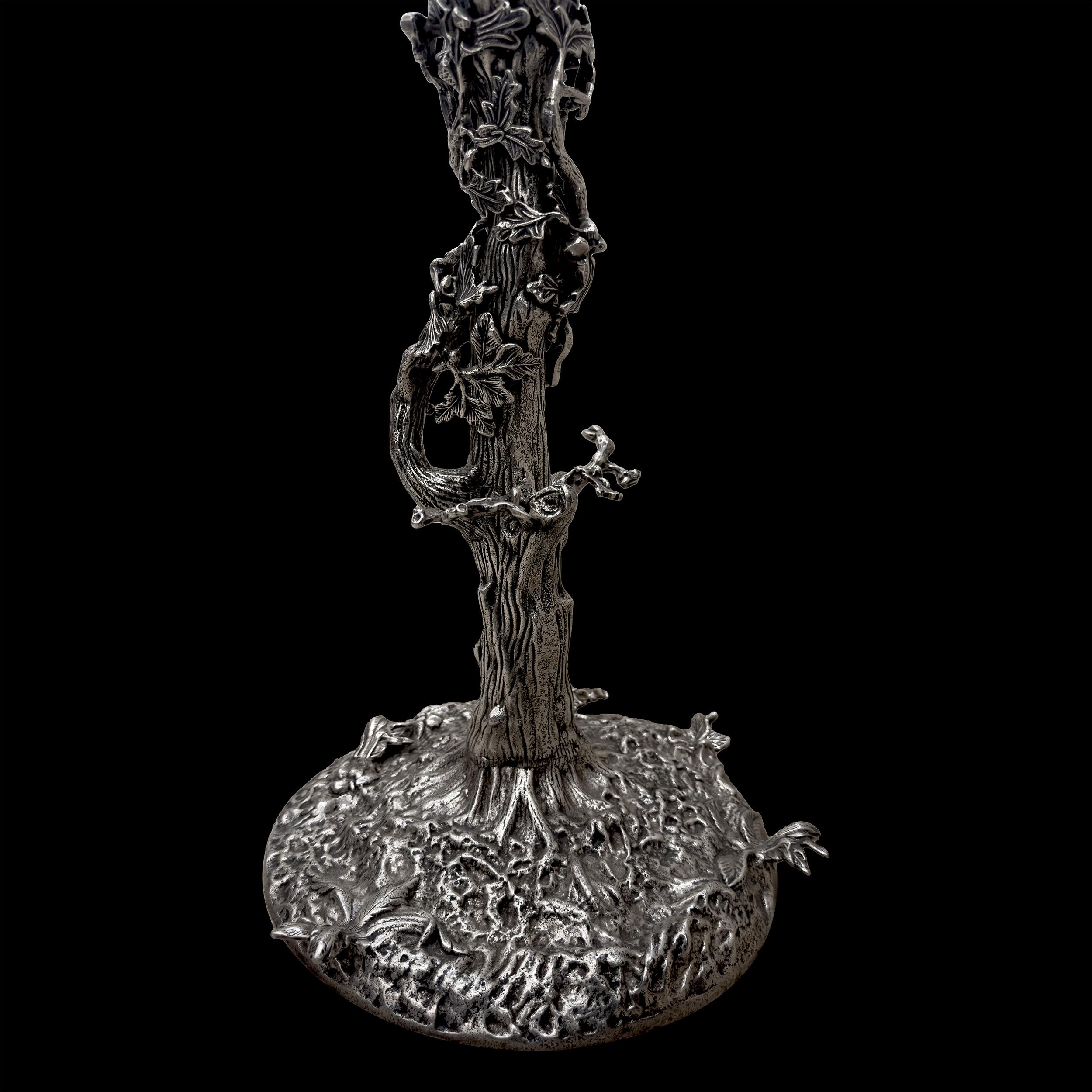 Candelabro in bronzo argentato, ispirato al Vieux Christofle In condizioni Nuovo in vendita a Paris, FR