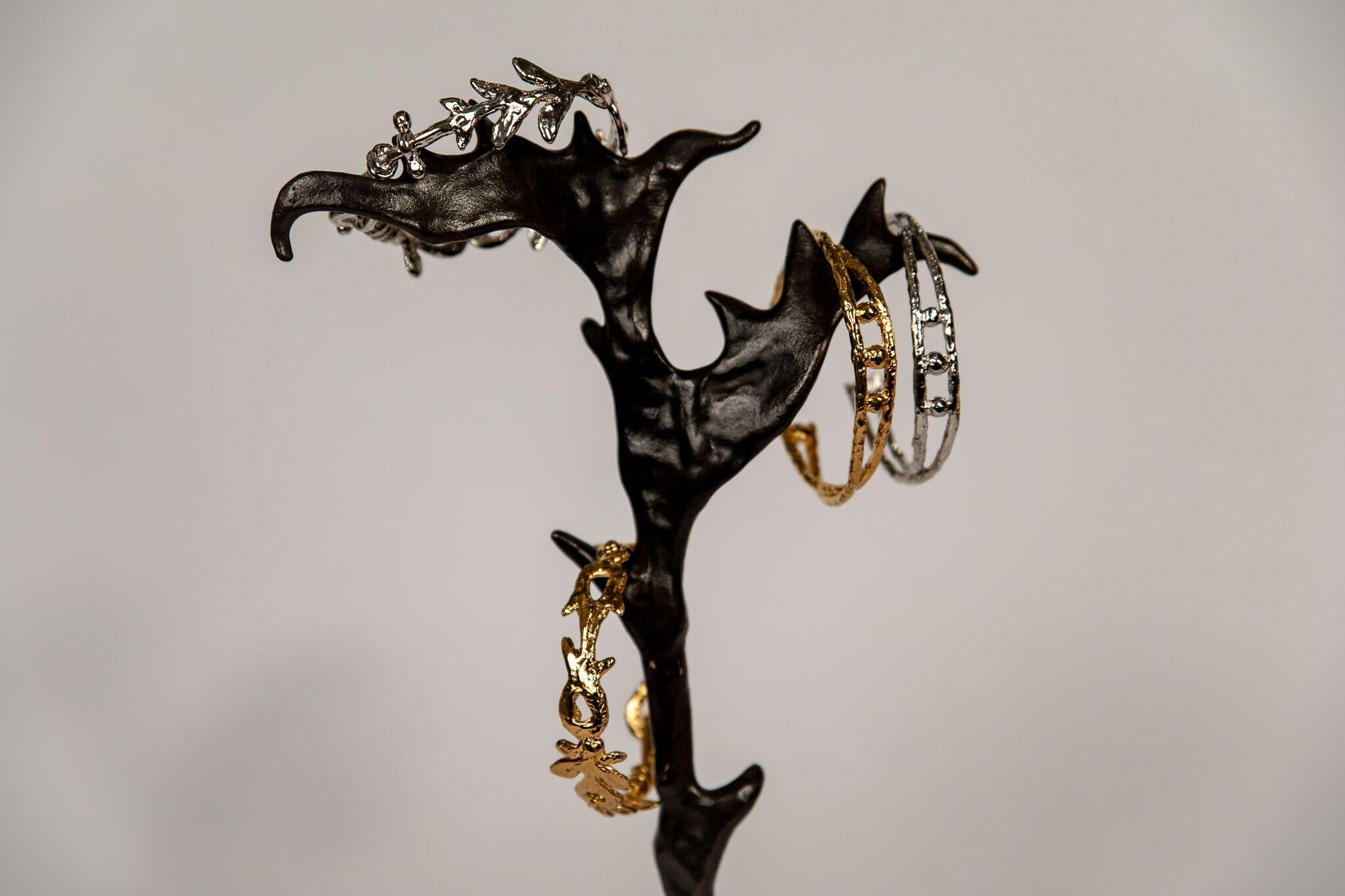 Silbernes versilbertes Bronze-Armband „Hook“ von Franck Evennou, Frankreich, 2018 für Damen oder Herren im Angebot