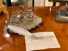 Bronzo placcato argento Inwell, Charles X