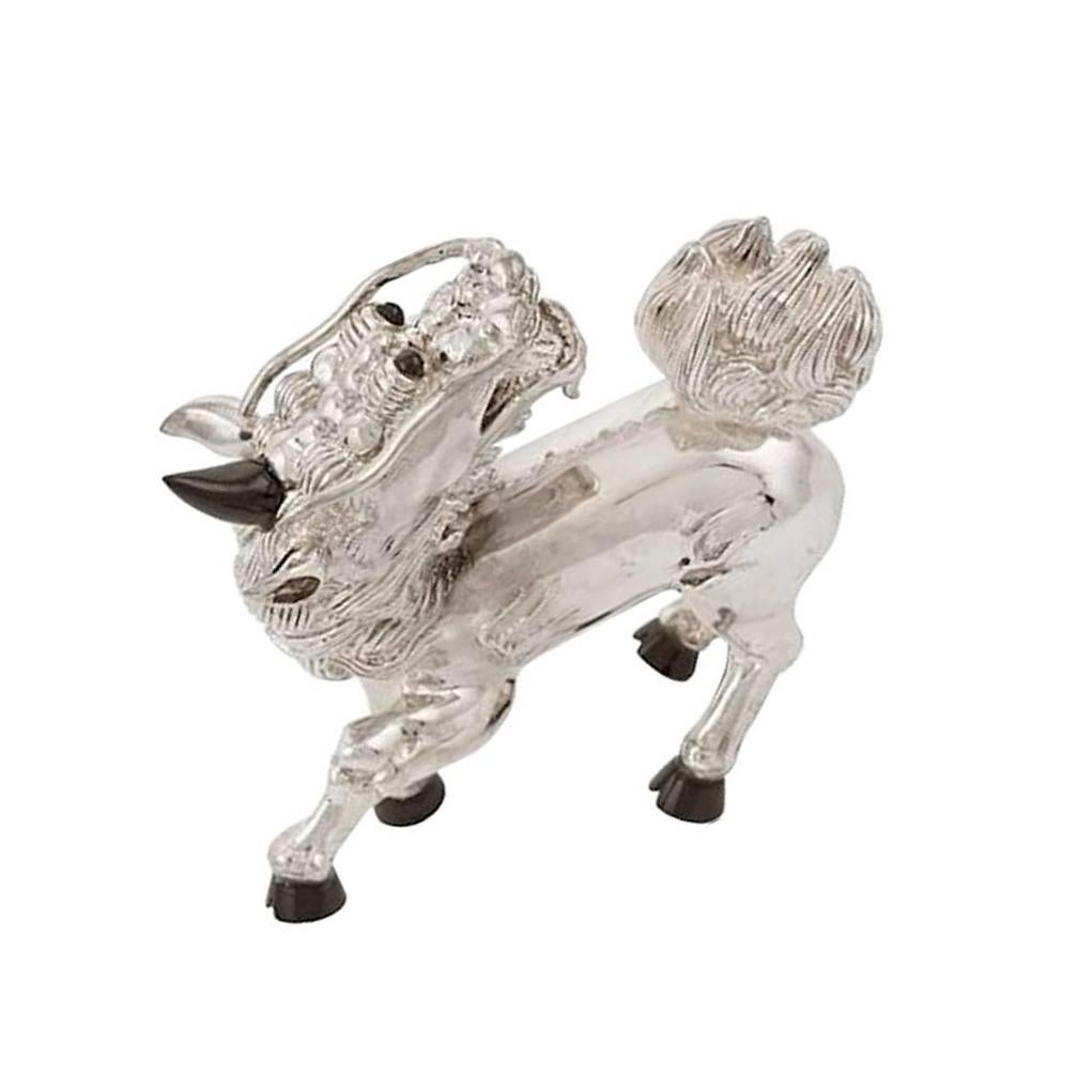 Silver Plated Bronze Kirin by John Landrum Bryant In New Condition For Sale In New York, NY