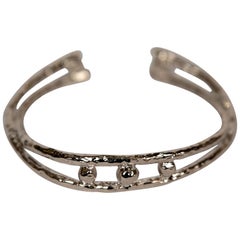 Silver Plated Bronze "Pearl" Bracelet by Franck Evennou, France, 2018