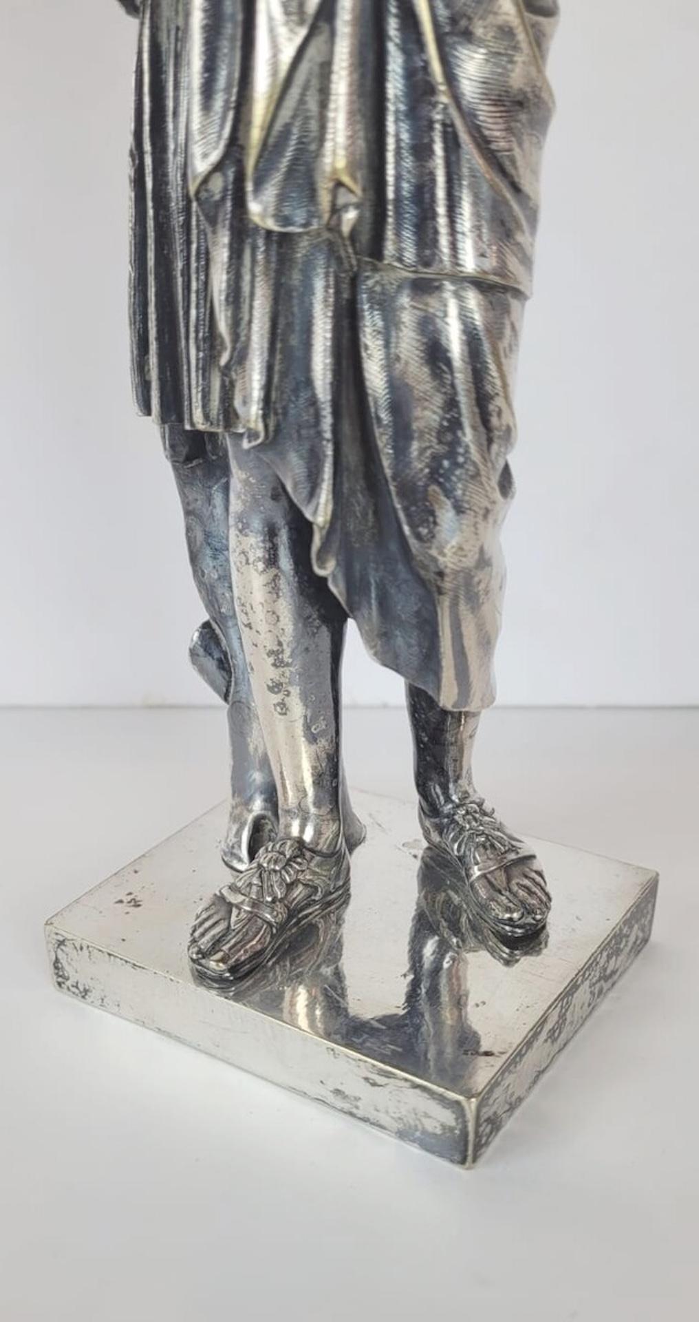 Silver-Plated Bronze Sculpture Representing Diane De Gabie For Sale 2