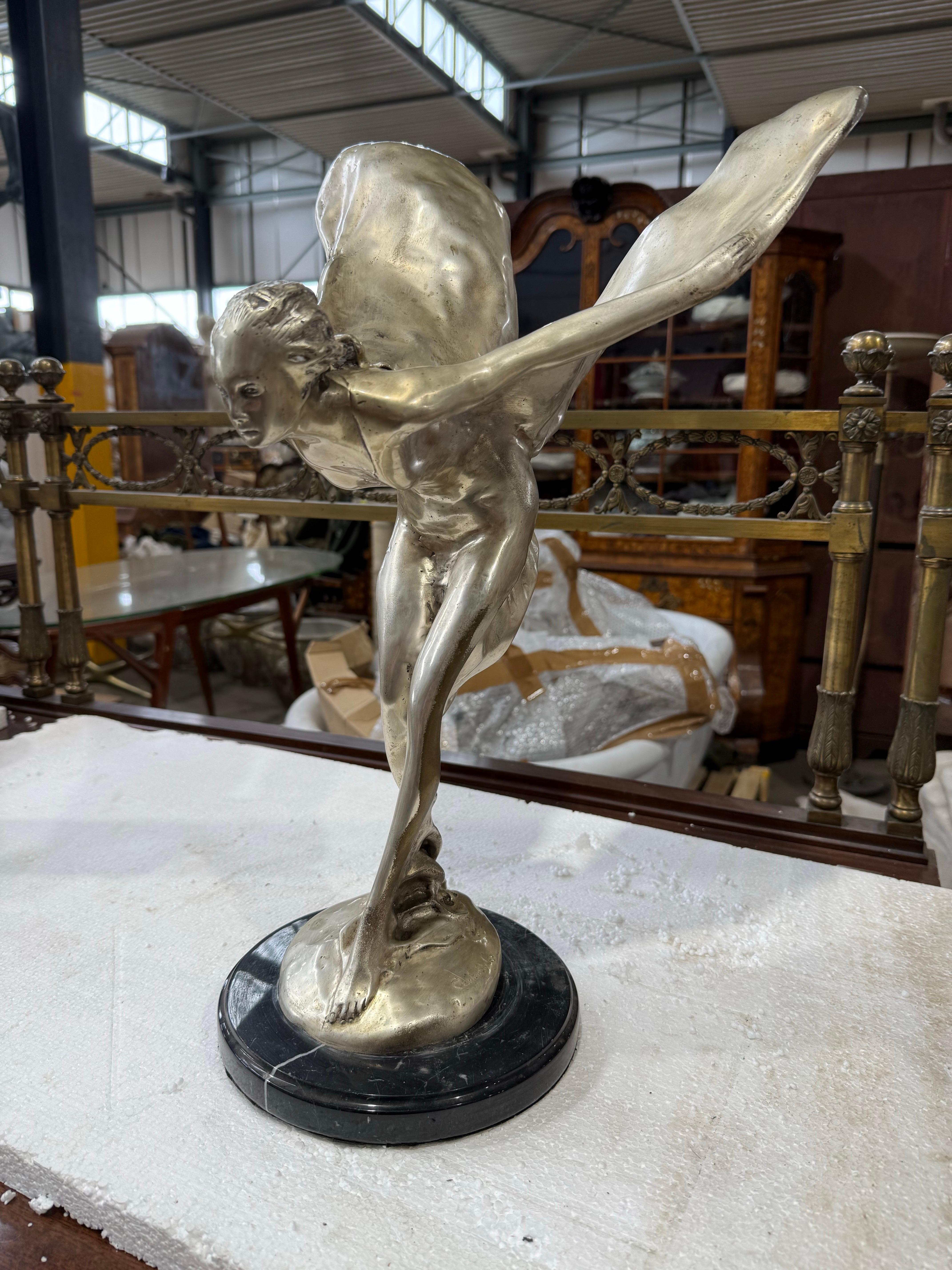 Placcato argento Scultura in bronzo placcato argento 