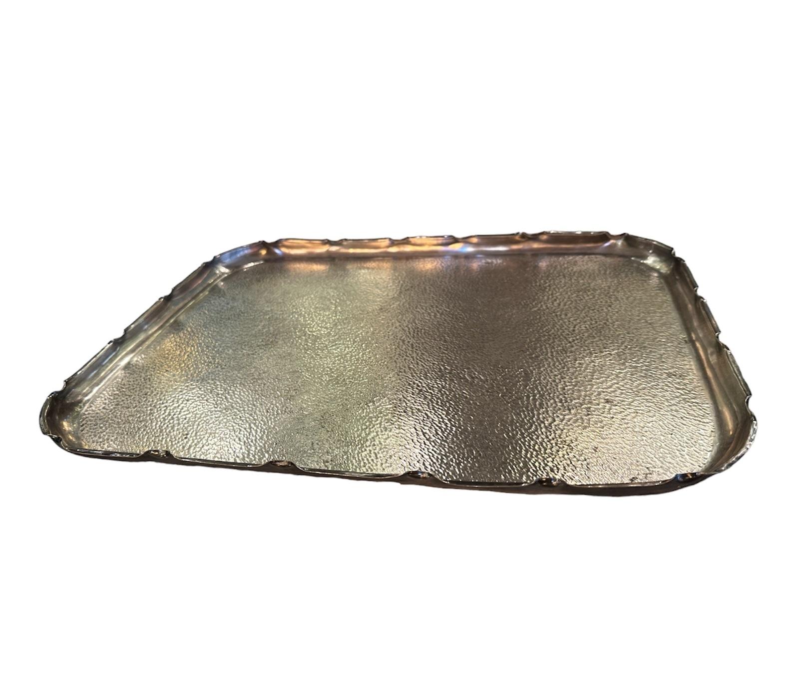 Silver plated bronze Tray , Year: 1950 For Sale 10
