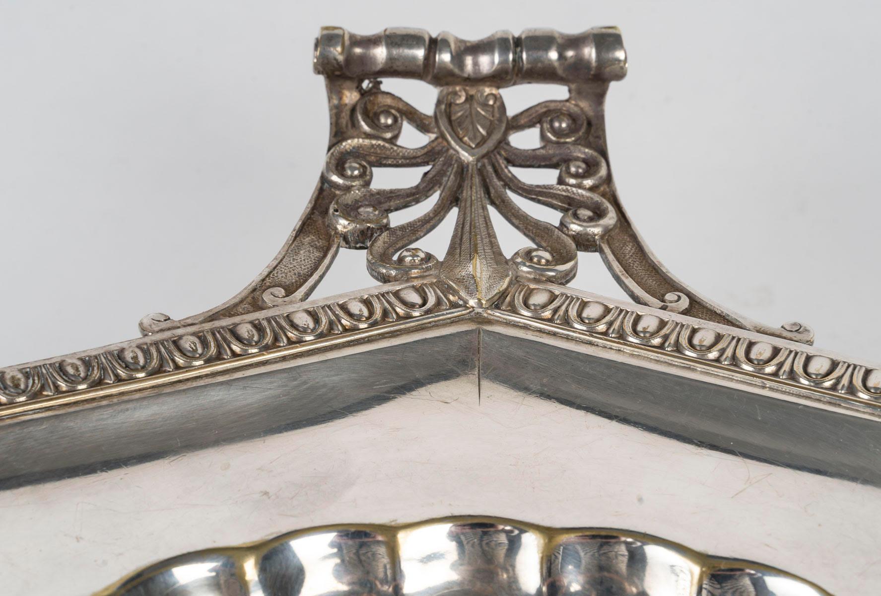 Francese Servizio per torte placcato in argento, periodo Napoleone III, XIX secolo. in vendita