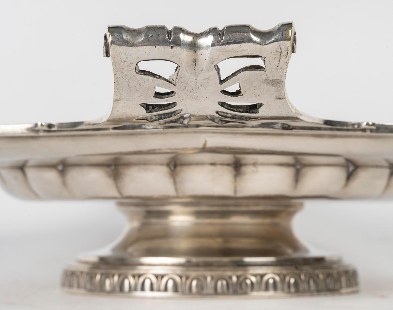 Servizio per torte placcato in argento, periodo Napoleone III, XIX secolo. In condizioni buone in vendita a Saint-Ouen, FR