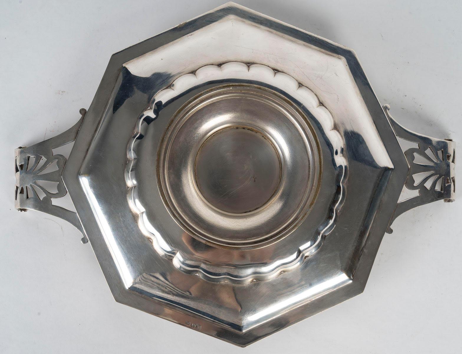 Servizio per torte placcato in argento, periodo Napoleone III, XIX secolo. in vendita 1