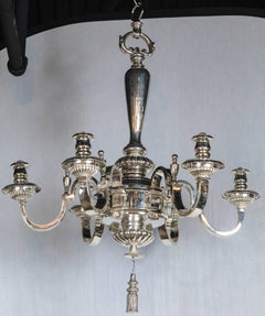 Silver Plated Caldwell Six-Light Chandelier