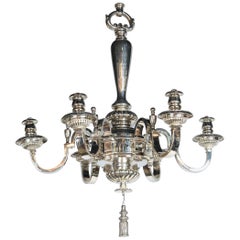 Silver Plated Caldwell Six-Light Chandelier