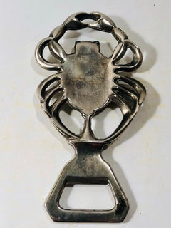 Silver Plated Cancer astrological Bottle Opener France 1970