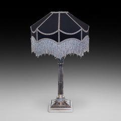 Silver Plated Candlestick Lamp