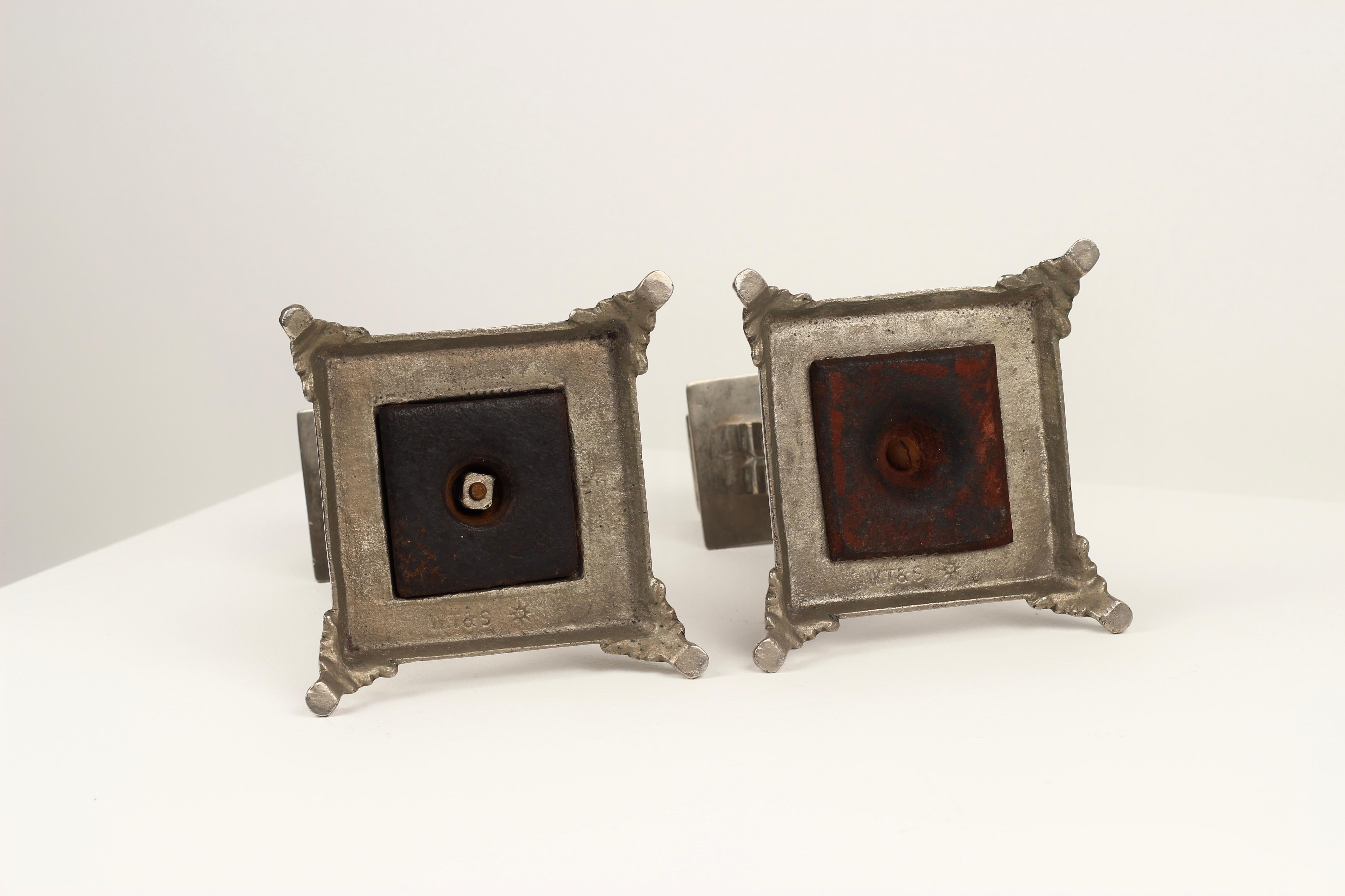 Silver-plated candlesticks by William Tonks and Sons, late 19th century For Sale 2