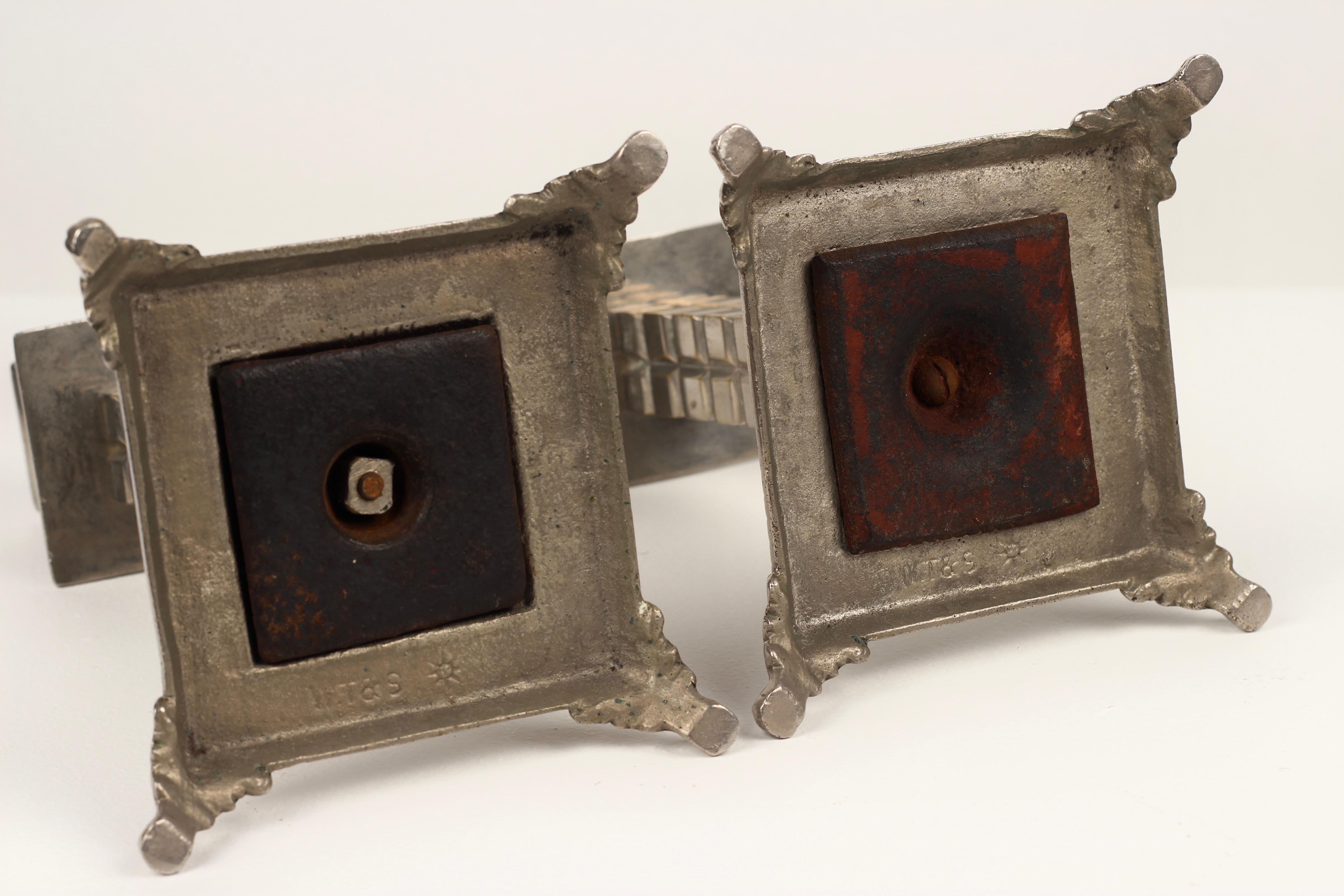 Silver-plated candlesticks by William Tonks and Sons, late 19th century For Sale 8