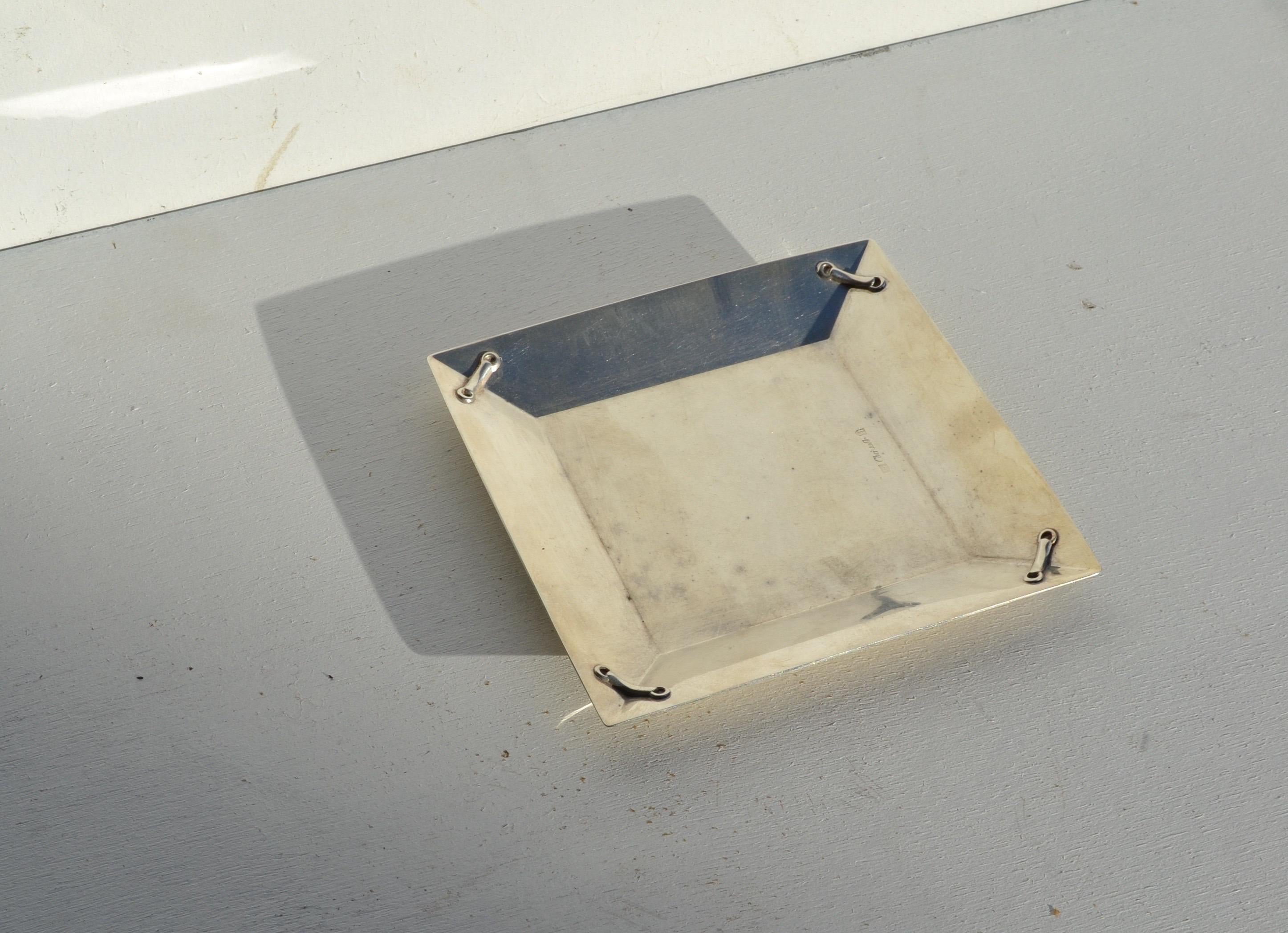 Mid-Century moderno Portachiavi in argento di Christofle, Francia, anni '70