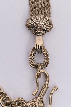 Silver plated chain belt