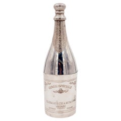 Silver plated champagne bottle by Parks of London